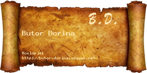 Butor Dorina névjegykártya
